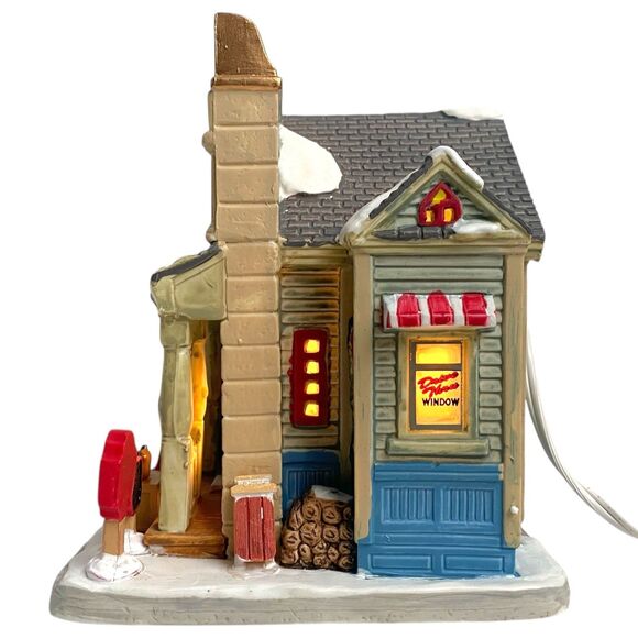 LEMAX Bean Happy Coffee Shop Lighted Porcelain Christmas Village Building 25929 - Picture 4 of 7